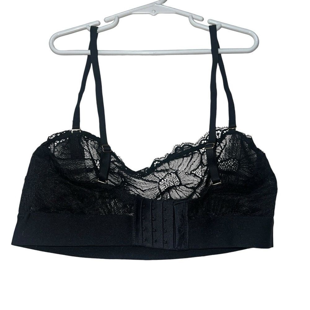Etam Bra Flexible Underwired Bandeau With Removable Straps Black size 34C - Picture 6 of 8